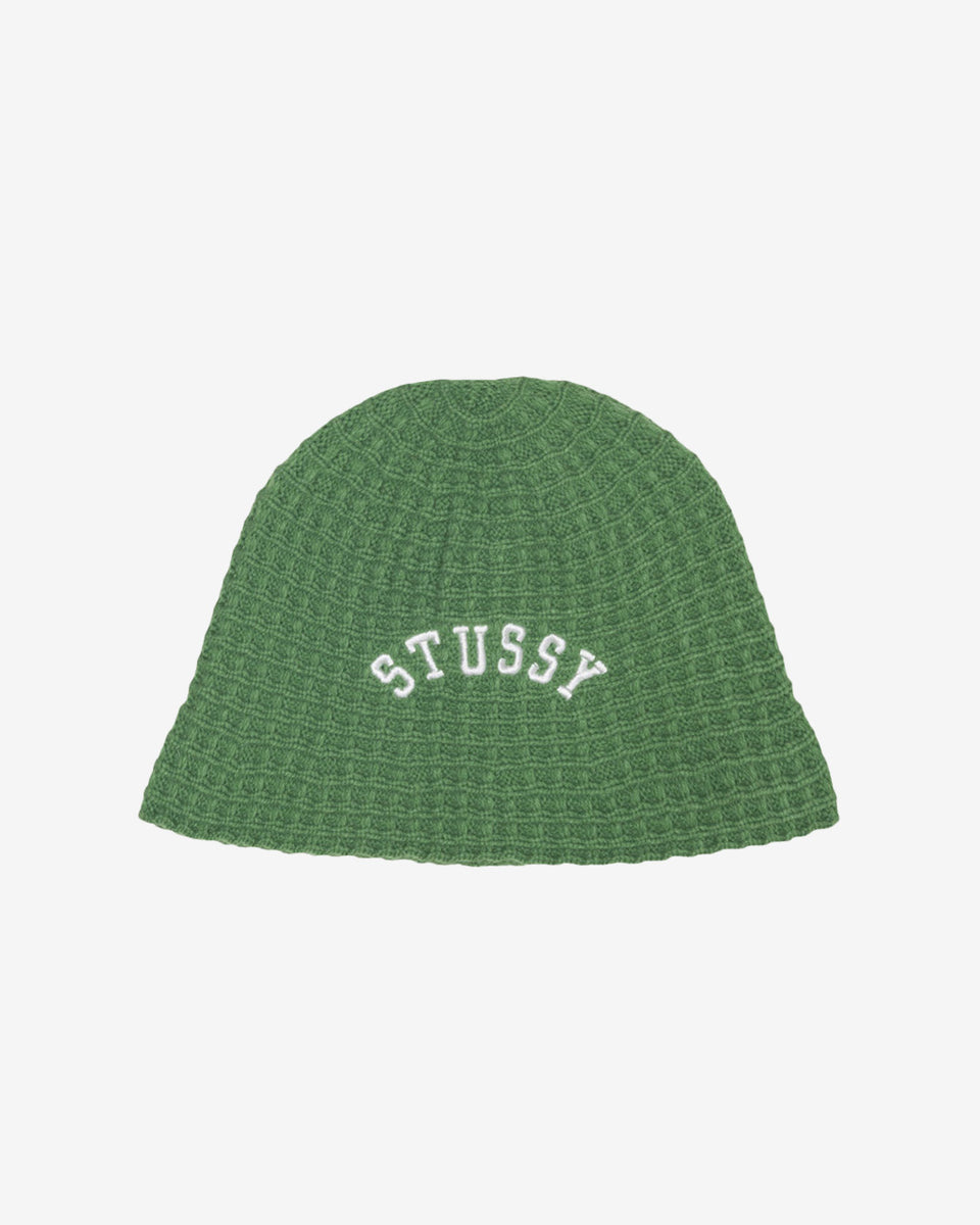 帽子 STUSSY WAFFLE KNIT BUCKET HAT Stüssy Waffle Knit Bucket Hat W - Bone – Goodhood