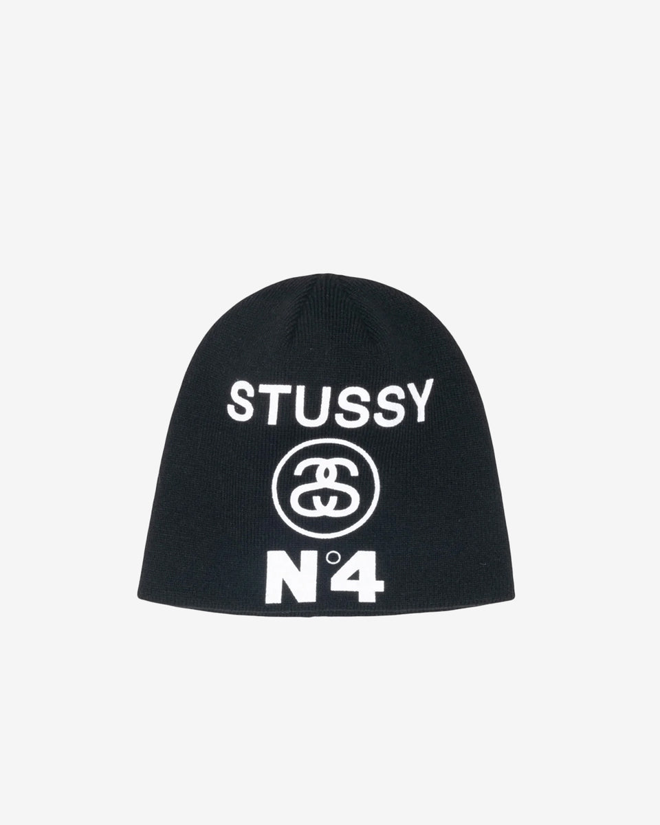 stussy SKULLCAP NUMBER 4 ブラック　black Stussy SKULLCAP NUMBER 4 beanie
