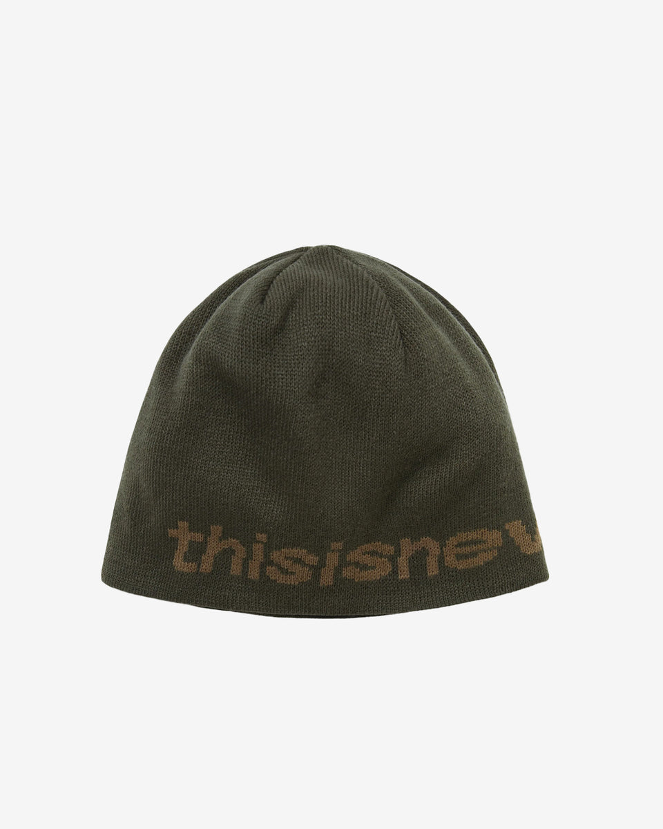 thisisneverthat SP-Logo No Cuff Beanie in Moss
