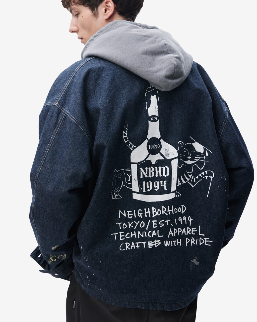 Neighborhood Corduroy Collar Washed Coverall Jacket in