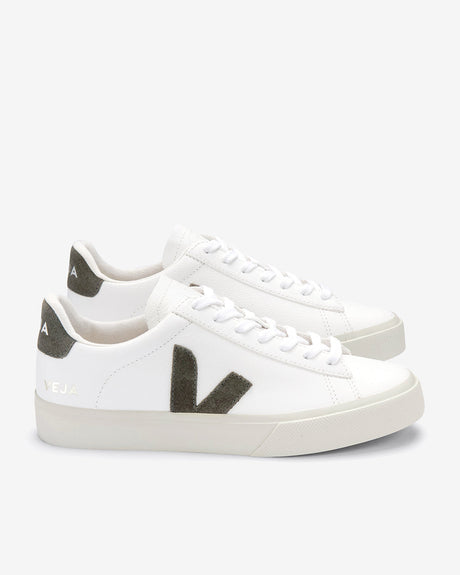 Discount on Veja  shoes - SKU: Wmns Campo Leather Extra White Kaki