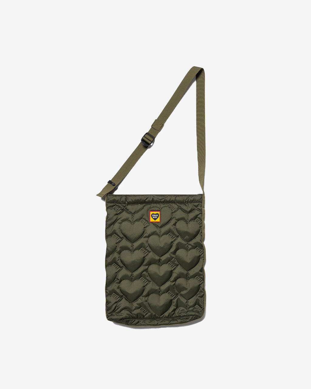 Human Made Heart Quilting Shoulder Bag in Olive | Commonwealth