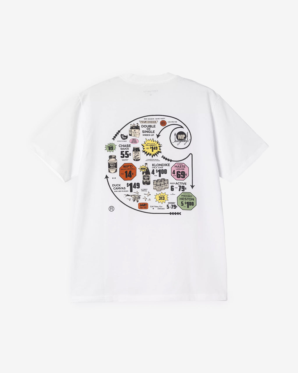 Carhartt WIP S/S Catalogue C Logo T-Shirt in White Carhartt WIP S/S Catalogue C Logo T-Shirt in White
