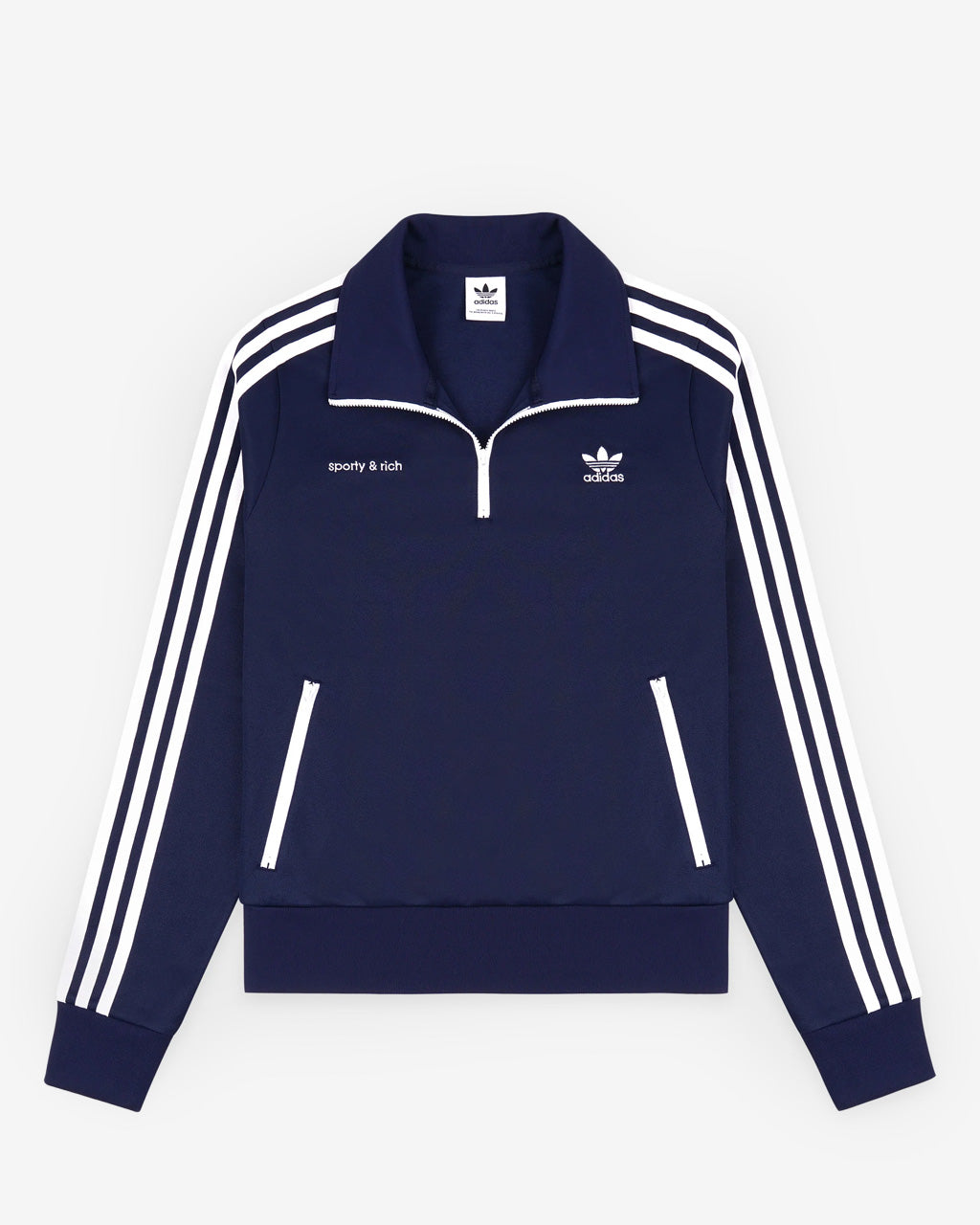 ★人気★ Adidas x Sporty & Rich Half-Zip Indigo WMNS Sporty & Rich x adidas Half-Zip Track Jacket in 'Night