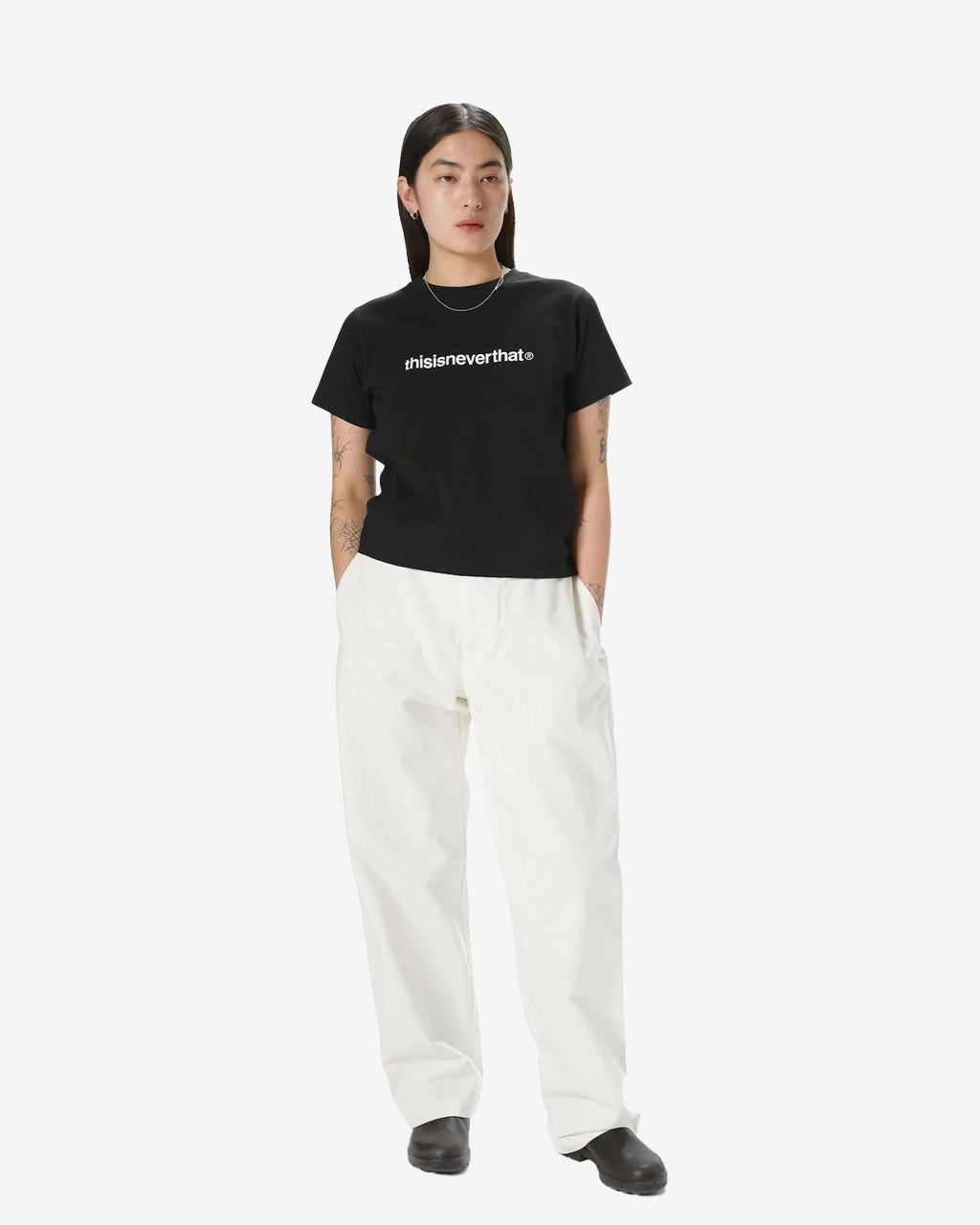thisisneverthat WMNS T-Logo Tee in Off Black | Commonwealth