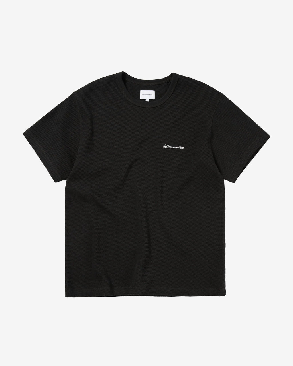 ★thisisneverthat★ Waffle Tee Off Black TN251TTSST23OBK thisisneverthat Waffle Tee in Off Black | Commonwealth