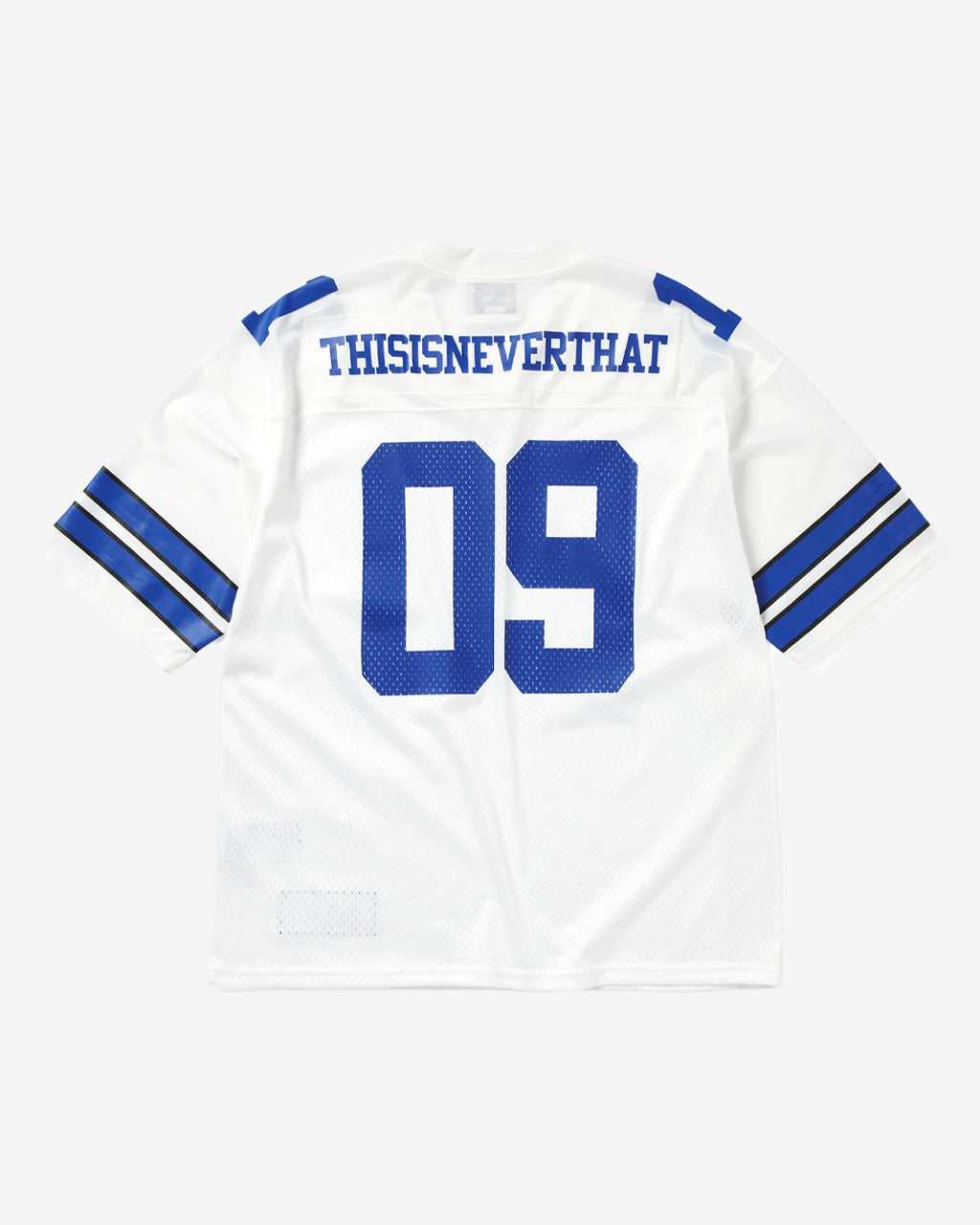 thisisneverthat Football Jersey in White | Commonwealth