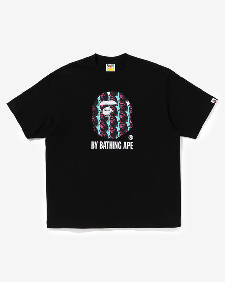 A BATHING APE Apparel Ape Head Pattern By Bathing Ape Relaxed Fit Tee Black