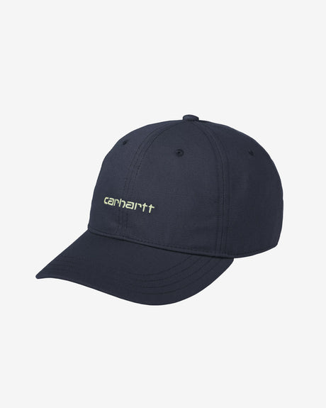 Carhartt WIP Accessories 0 Canvas Script Cap Deep Night/Gentle Green