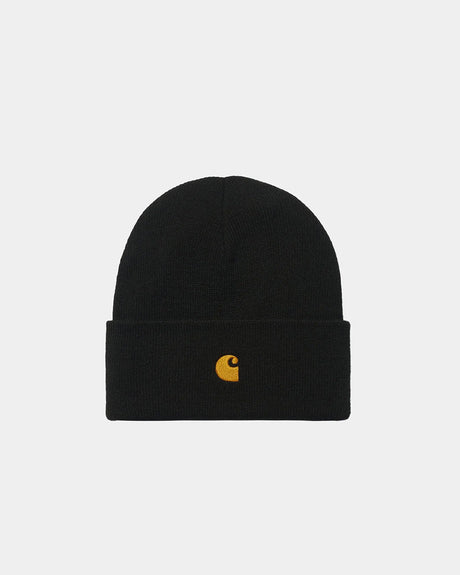 Carhartt WIP Accessories 0 Chase Beanie Black/Gold