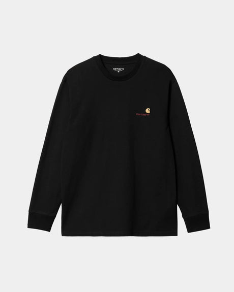 Carhartt WIP Apparel L/S American Script T-Shirt Black