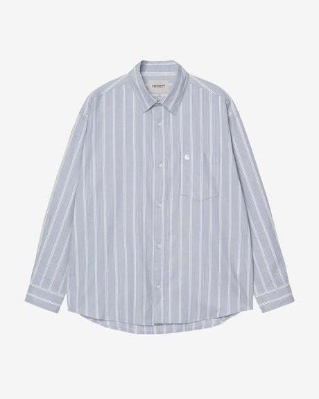 Carhartt WIP Apparel L/S Beale Shirt Gentle Blue/White