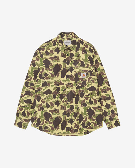 Carhartt WIP Apparel L/S Duck Shirt Camo Duck/Green