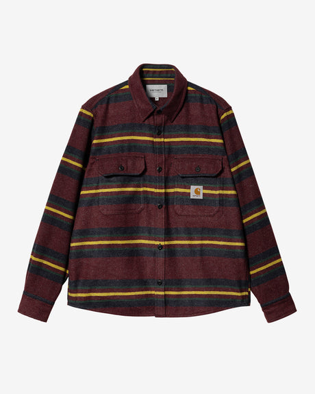 Carhartt WIP Apparel Oregon Shirt Jac Starco Stripe/Bordeaux