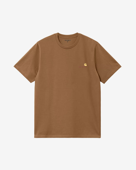 Carhartt WIP Apparel S/S American Script T-Shirt Hamilton Brown