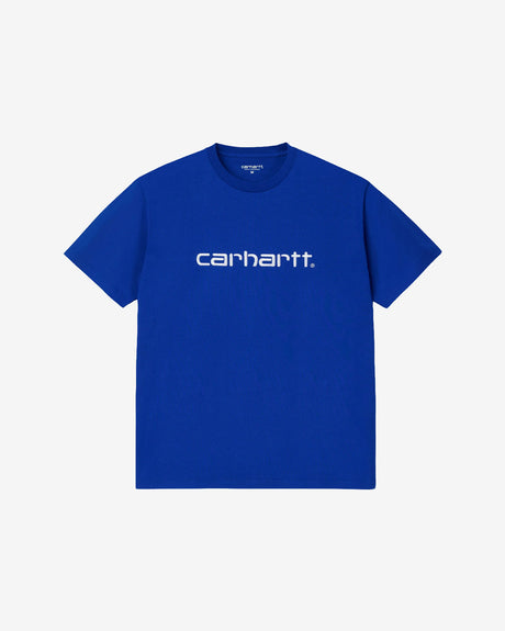 Carhartt WIP Apparel S/S Carhartt Embroidery T-shirt 'Lapis/White'
