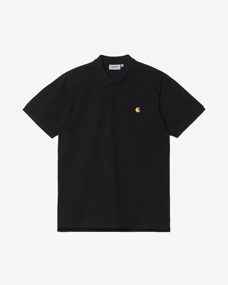 Carhartt WIP Apparel S/S Chase Pique Polo Black/Gold