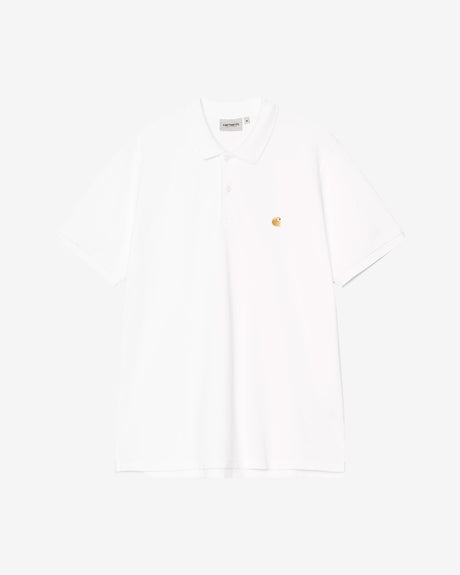 Carhartt WIP Apparel S/S Chase Pique Polo White/Gold