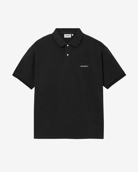 Carhartt WIP Apparel S/S Levon Polo Black