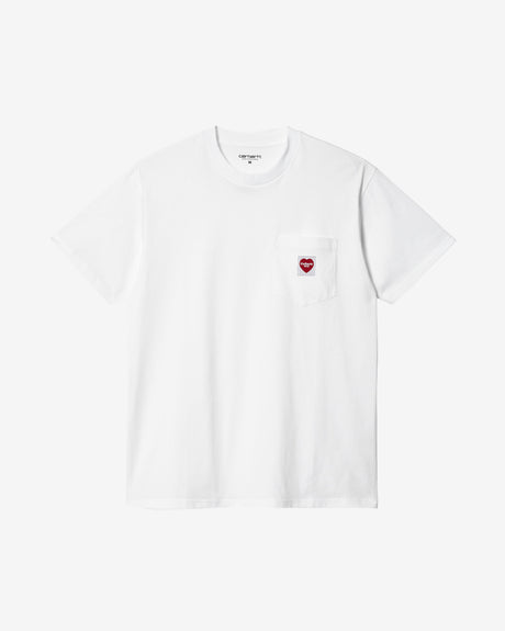 Carhartt WIP Apparel S/S Pocket Heart T-Shirt White/Red