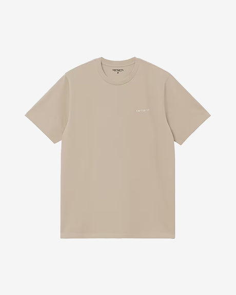 Carhartt WIP Apparel S/S Script Embroidery T-Shirt Fleur de Sel/White