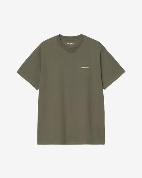 Carhartt WIP Apparel S/S Script Embroidery T-Shirt Leaf/White
