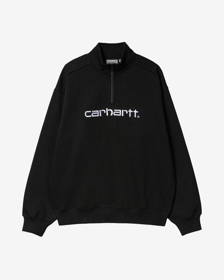 Carhartt WIP Apparel Script Half Zip Sweatshirt 'Black'