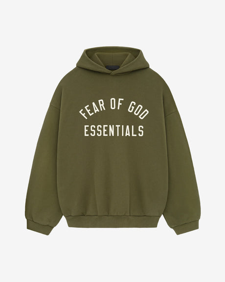 Fear of God ESSENTIALS Apparel Fleece Hoodie Military