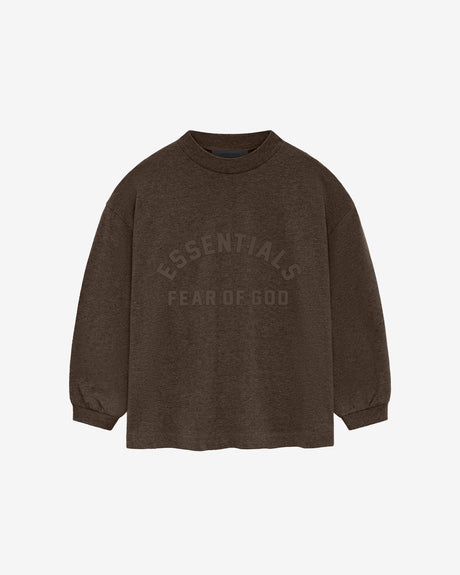 Fear of God ESSENTIALS Apparel Kids Essentials L/S Tee Heather Wood