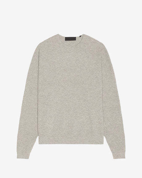 Fear of God ESSENTIALS Apparel Waffle Crewneck Sweater Dark Heather