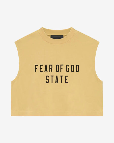 Fear of God ESSENTIALS Apparel WMNS Tri-Blend Cropped Muscle Tee Amber