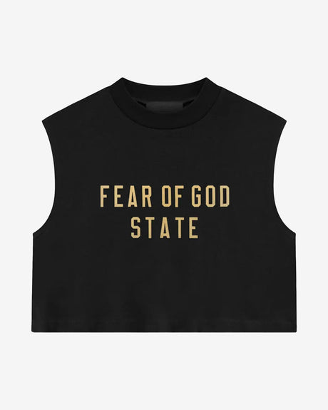Fear of God ESSENTIALS Apparel WMNS Tri-Blend Cropped Muscle Tee Black