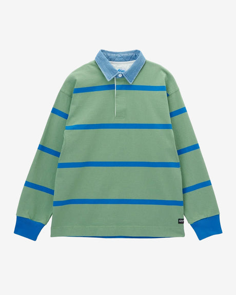 Gramicci Apparel Langdon Rugby Shirt Olive/Blue