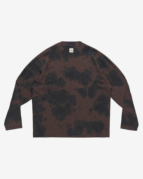 HAL STUDIOS Apparel M Shibori Long Sleeve T-Shirt Coffee