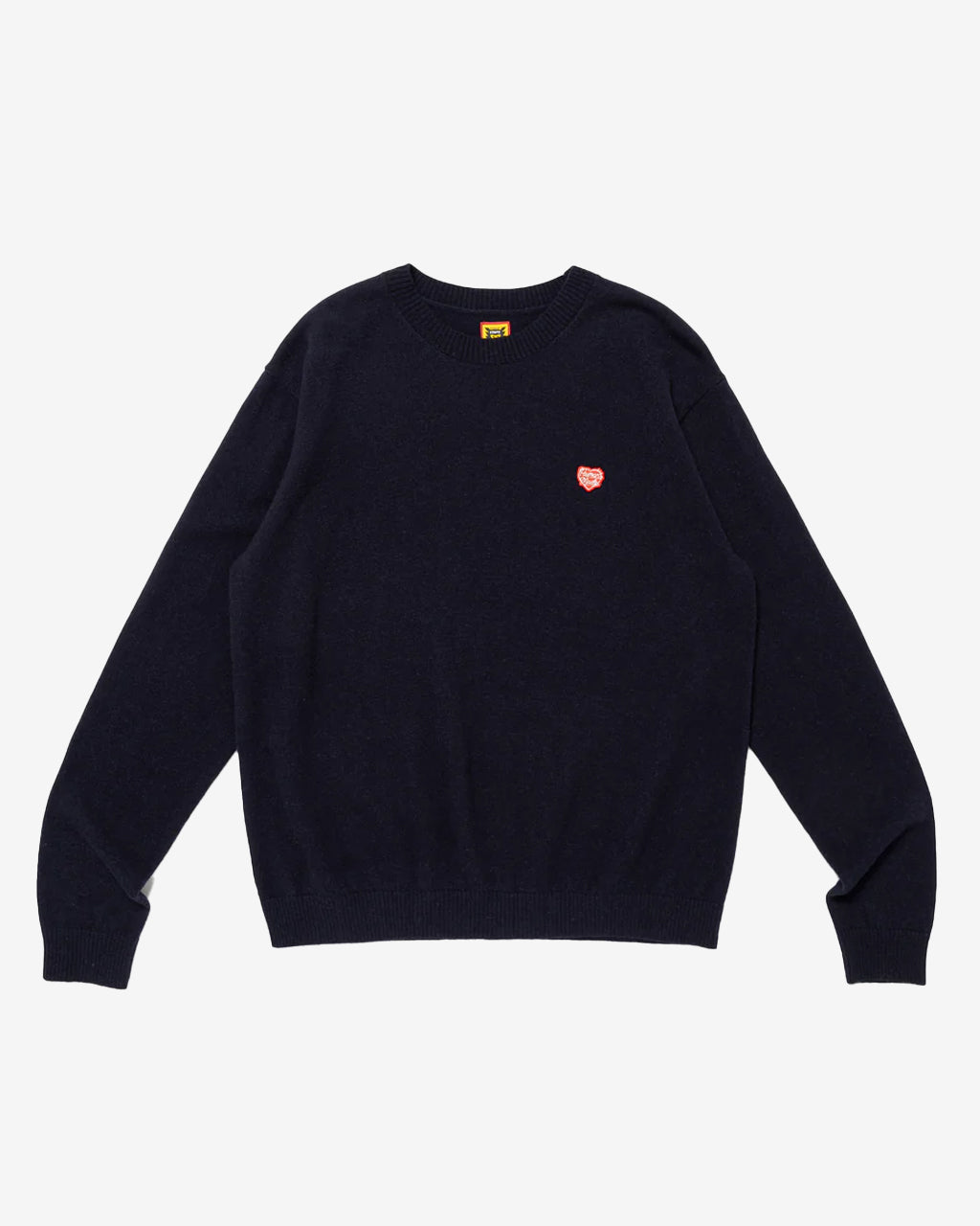 Human Made Heart Badge Knit Sweater in Navy | Commonwealth
