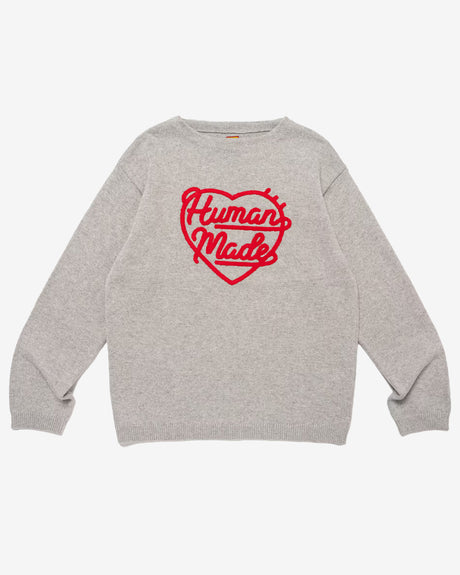 Human Made Apparel Heart Knit Sweater Gray