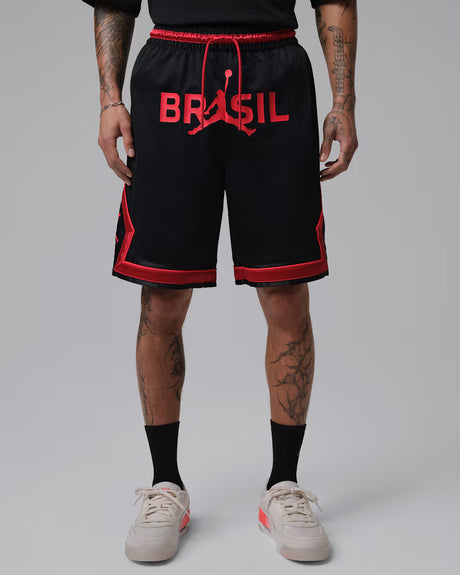 Jordan Apparel Diamond Shorts 'Black/College Red'