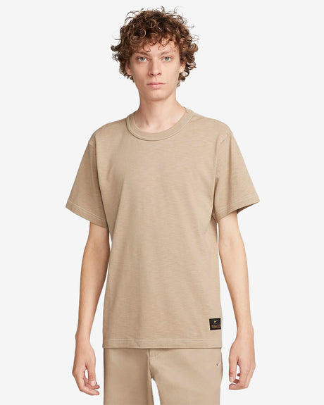 Nike Apparel Nike Life Short Sleeve Knit Top Khaki