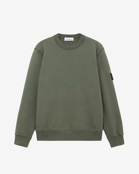 Stone Island Apparel Cotton Fleece Crewneck Sweatshirt Musk Green