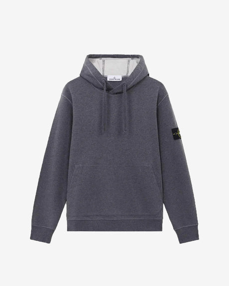 Stone Island Apparel Cotton Fleece Hoodie Melange Dark Grey
