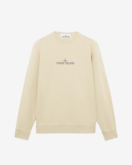 Stone Island Apparel Institutional One Cotton Fleece Sweatshirt Plaster