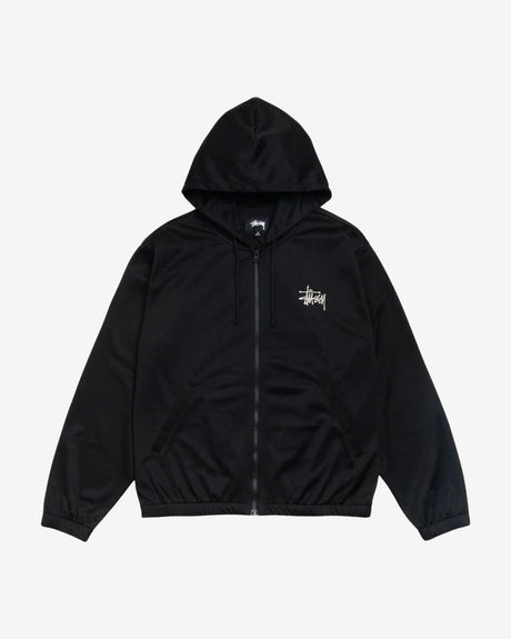 Stüssy Apparel Athletic Mesh Zip-up Hoodie ‘Black'