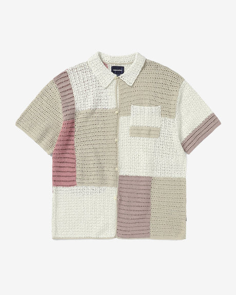 thisisneverthat Apparel Block Crochet Knit S/S Shirt Ivory