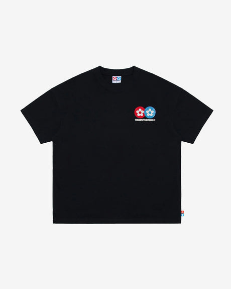 VANDYTHEPINK Apparel Classic Flower Rhinestone T-shirt 'Black'