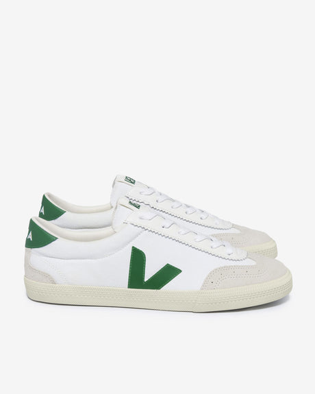 VEJA Footwear Volley Canvas White Emeraude