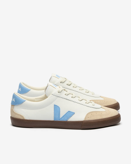 VEJA Footwear Volley Leather White Aqua Bark