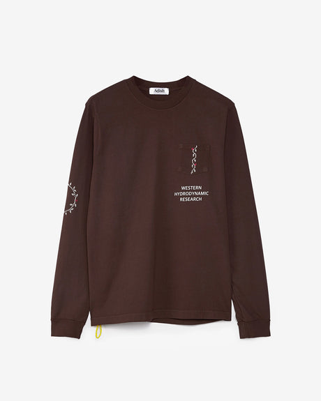 Western Hydrodynamic Research Apparel Adish x WHR Mawj Logo Long Sleeve Shirt Brown